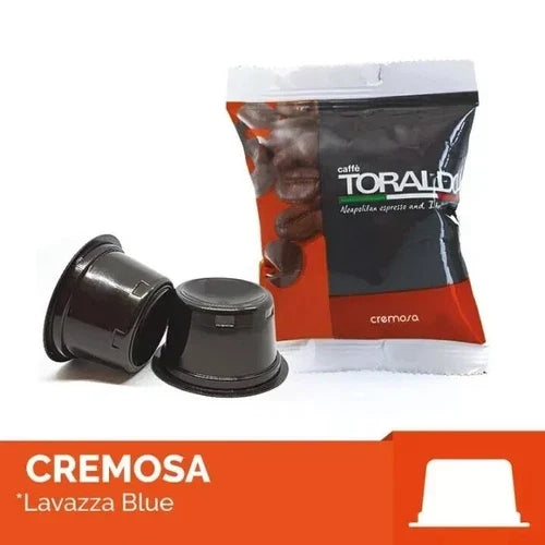 100 capsule caffè Toraldo CREMOSA compatibili LAVAZZA BLUE