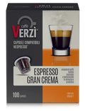 50 Capsule Caffè Verzì ESPRESSO GRAN CREMA compatibili Nespresso