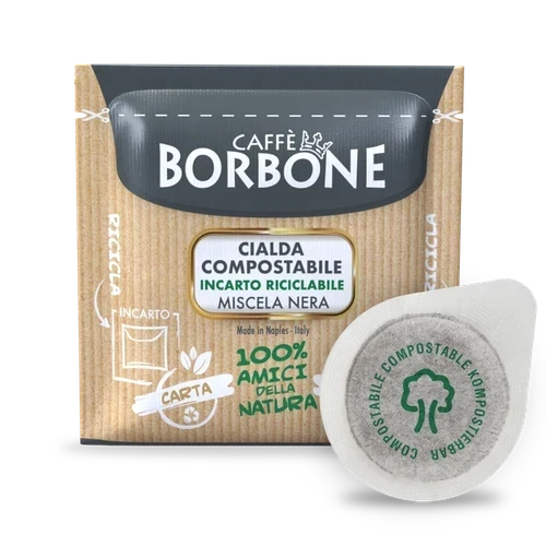 150 Cialde Ese 44 mm nere Borbone filtro carta