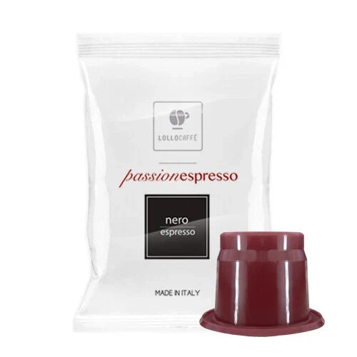 100 capsule Lollo Miscela Nera compatibili Nespresso