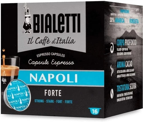 128 capsule Napoli Bialetti (Gusto Forte)